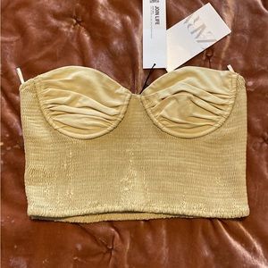 Zara strapless cropped top